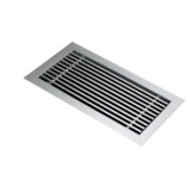 Egysoros, 15°-os fix lamellás alumínium fali rácsok