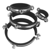 Horganyzott acél gumis csőbilincsek