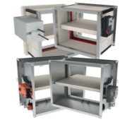 Négyszög keresztmetszetű tűz- és füstcsappantyúk