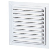 VMVM s négyzet alakú préselt fém rácsok fehér színben