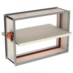 CU2+BFLT24 motoros mozg. négyszög tűzvédelmi csappantyúk (24V; 120 perc) - MINTA