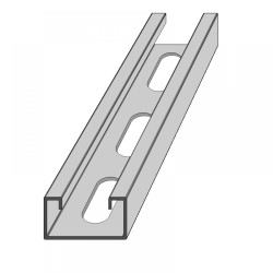 C-sín (szerelősín)  41 x 21 x 1,5 mm 6 m / szál
