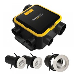 Aldes  EasyHOME  Auto Compact Classic központi elszívó ventilátoros rendszer + BIP rácsok (szettben)