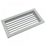 Egysoros acél fali rács állítható lamellákkal SHN GALVA 1000 x 200 mm, fémszínű