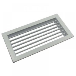 Egysoros acél fali rács állítható lamellákkal SHN GALVA  300 x 200 mm, fémszínű