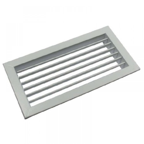 Egysoros acél fali rács állítható lamellákkal SHN GALVA  300 x 200 mm, fémszínű