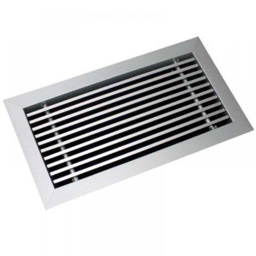 Egysoros  alumínium fali rács ALG-0   600 x 150 mm, fix lamellás, 0°-os kifúvással