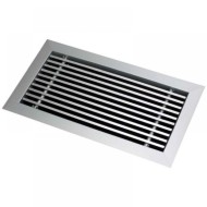 Egysoros alumínium fali rács ALG-15   400 x 150 mm, fix lamellás, 15°-os kifúvással