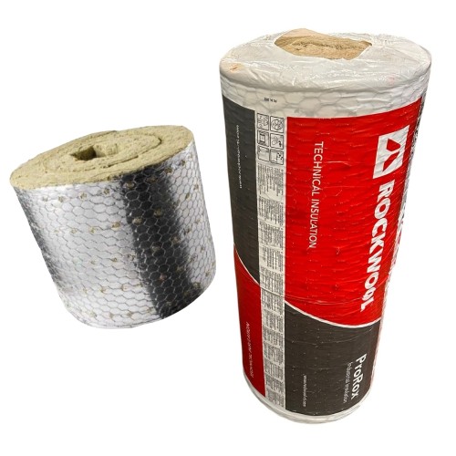 Hőálló dróthálós kőzetgyapot paplan 100 mm alukasírozott (2,5 m² / csomag) Rockwool Prorox WM 950 ALU 640 °C