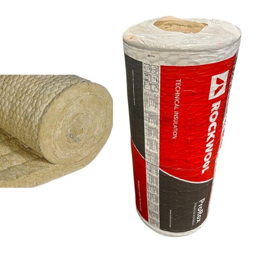 Hőálló dróthálós kőzetgyapot paplan 100 mm natúr (2,5 m² / csomag) Rockwool Prorox WM 950 640 °C