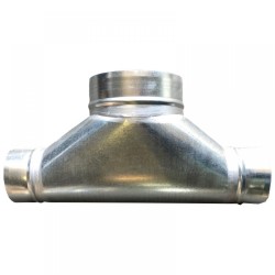 T-idom horganyzott acél NA  100/  125/  100 mm 90°