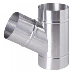 T-idom horganyzott acél NA  125/  125/  125 mm 45°