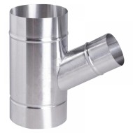 T-idom horganyzott acél NA  160/  125/  160 mm 45°