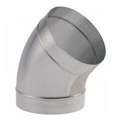 Könyökidom horganyzott acél NA  125 mm 45°