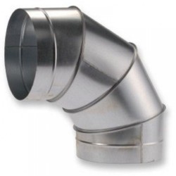 Könyökidom horganyzott acél NA  125 mm 90°