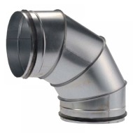 Könyökidom horganyzott acél NA  315 mm 90° gumitömítéssel BDSG90