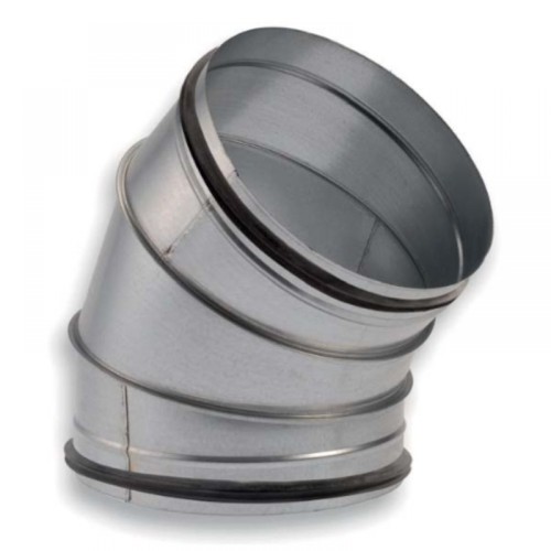 Könyökidom horganyzott acél NA  630 mm 45° gumitömítéssel BDSG45