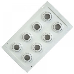 JET-MC 2 x  8 vetőfúvóka rácssor spikó légcsatornákhoz