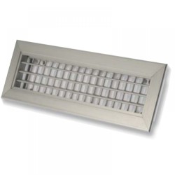 Kétsoros alumínium aprólamellás fali rács 1200 x 300 mm AHVN - állítható lamellákkal, anodizált felületű