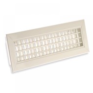 Kétsoros alumínium aprólamellás fali rács  800 x 150 mm AHVN-W - állítható lamellákkal, fehér színű (RAL 9016)