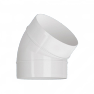 Kör  keresztmetszetű műanyag (PVC) légcsatorna 45°-os könyök NA 160