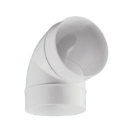 Kör  keresztmetszetű műanyag (PVC) légcsatorna 90°-os könyök NA 150