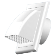 Kör keresztmetszetű műanyag (PVC) légcsatorna külső ereszelem  (fehér) NA 125