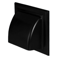 Kör keresztmetszetű műanyag (PVC) légcsatorna külső ereszelem (fekete) NA 150