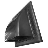 Kör keresztmetszetű műanyag (PVC) légcsatorna külső ereszelem (szürke) NA 125