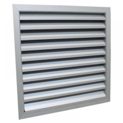 Kültéri esővédő alumínium fix zsalu BLR-A60  200 x  300 mm (anodizált), horganyzott acél madárhálóval