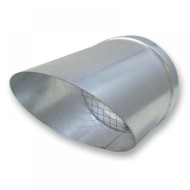 Madárhálós  csővég idom (kivezető elem) horganyzott acélból, NA 630 mm