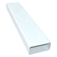 Műanyag  (PVC) lapos légcsatorna  60 x 120 mm, h = 1,00 méter