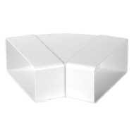 Műanyag (PVC) légcsatorna 45°-os vízszintes könyök 55 x 110 mm
