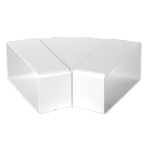 Műanyag (PVC) légcsatorna 45°-os vízszintes könyök 55 x 110 mm