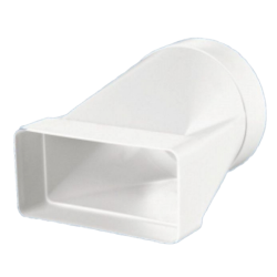 Műanyag (PVC) légcsatorna egyenes átalakító 55 x 110 / D100 (excentrikus)