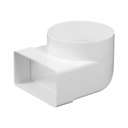 Műanyag (PVC) légcsatorna  könyök átalakító 55 x 110 / D100 mm