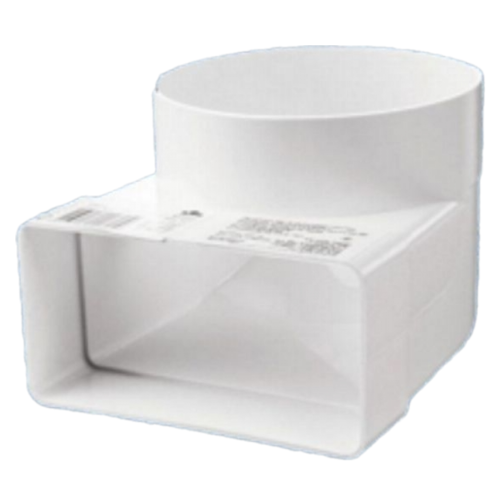 Műanyag (PVC) légcsatorna  könyök átalakító 60 x 120 / D100 mm