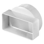 Műanyag (PVC) légcsatorna rövid átalakító NA100 / 55 x 110 mm