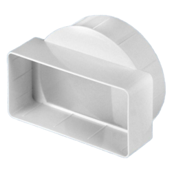 Műanyag (PVC) légcsatorna rövid átalakító NA100 / 55 x 110 mm