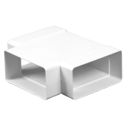 Műanyag (PVC) légcsatorna vízszintes egál-T idom 60 x 120 mm