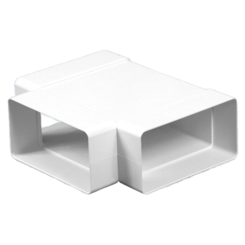 Műanyag (PVC) légcsatorna vízszintes egál-T idom 60 x 120 mm