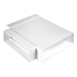 Műanyag (PVC) légcsatorna vízszintes egál-T idom 60 x 204 mm