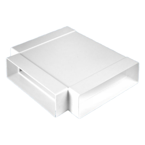 Műanyag (PVC) légcsatorna vízszintes egál-T idom 60 x 204 mm