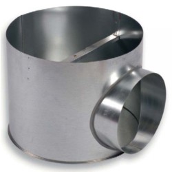 RER 355 csatlakozó doboz RWR-N, VWR-N, RWR-2 és PRN rácsokhoz (oldalsó csatlakozó csonk mérete NA 200 mm)