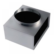 REW-2-ISO szigetelt csatlakozó doboz  500 x  400 mm / 1 x NA315 mm oldalsó csonkos