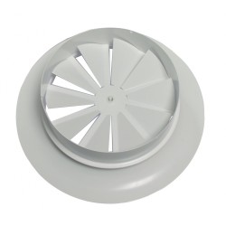 RWR-2 250 perdületes mennyezeti acél anemosztátok fix lamellákkal (NA250 mm)