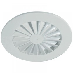 RWR-N 125 perdületes  mennyezeti acél anemosztát fix lamellákkal fehér RAL9016 NA 125 mm