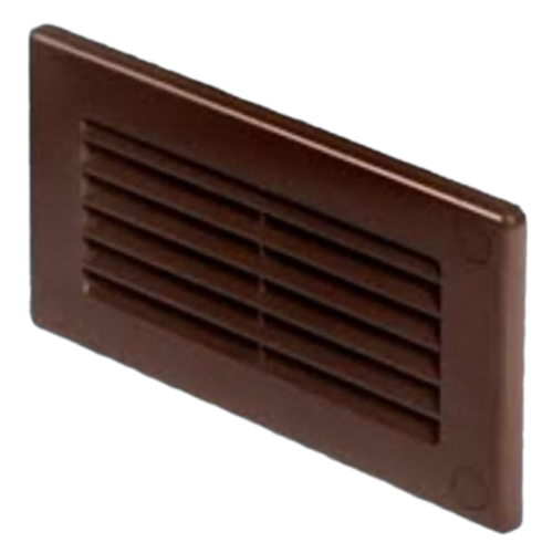 Rácsos végzáró elem műanyag légcsatornákhoz (barna) 55x110 mm