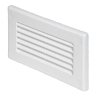 Rácsos végzáró elem műanyag légcsatornákhoz  (fehér) 60x120 mm