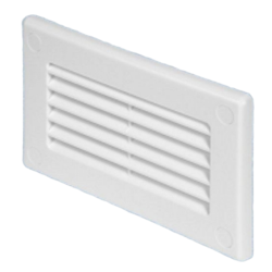 Rácsos végzáró elem műanyag légcsatornákhoz  (fehér) 60x120 mm